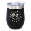 America 250 Washington Lincoln Insulated Wine Tumbler with Sliding Lid America250 Official for 250th Anniversary of the USA 12oz Stainless Steel Tumbler