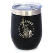 America 250 American Excellence Insulated Wine Tumbler with Sliding Lid America250 Official for 250th Anniversary of the USA 12oz Stainless Steel Tumbler