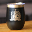 America 250 Lincoln Memorial Insulated Wine Tumbler with Sliding Lid America250 Official for 250th Anniversary of the USA 12oz Stainless Steel Tumbler