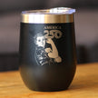 America 250 Rosie the Riveter Insulated Wine Tumbler with Sliding Lid America250 Official for 250th Anniversary of the USA 12oz Stainless Steel Tumbler