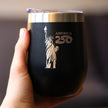 America 250 Statue of Liberty Insulated Wine Tumbler with Sliding Lid America250 Official for 250th Anniversary of the USA 12oz Stainless Steel Tumbler