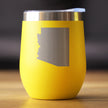 Arizona State Outline - Wine Tumbler