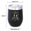 Happy 15th Anniversary Gifts Insulated Wine Tumbler with Sliding Lid 15 Year Anniversary Art Deco Party Decor 12oz Stainless Steel Tumbler