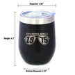 Awesome Since 1975 Insulated Wine Tumbler with Sliding Lid 50th Birthday Gift Ideas 12oz Stainless Steel Tumbler