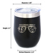 Awesome Since 1985 Insulated Wine Tumbler with Sliding Lid 40th Birthday Gift Ideas 12oz Stainless Steel Tumbler