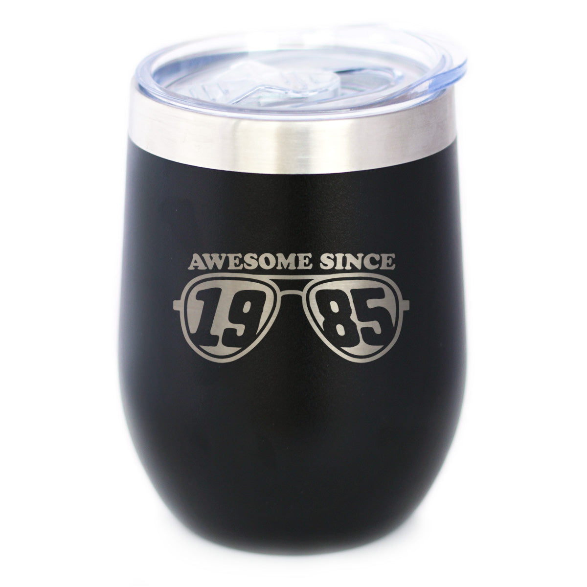 Awesome Since 1985 Insulated Wine Tumbler with Sliding Lid 40th Birthday Gift Ideas 12oz Stainless Steel Tumbler
