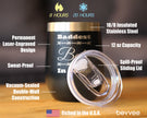 Baddest Babe in Town Insulated Wine Tumbler with Sliding Lid Gifts for Women with Attitude 12oz Stainless Steel Tumbler
