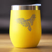 Bald Eagle Insulated Wine Tumbler with Sliding Lid Patriotic American Decorations and Gifts 12oz Stainless Steel Tumbler