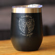 Beautiful Soul is Never Forgotten - Wine Tumbler Cup with Sliding Lid - Stainless Steel Insulated Mug - Sympathy Memorial Gifts for Bereavement Loss