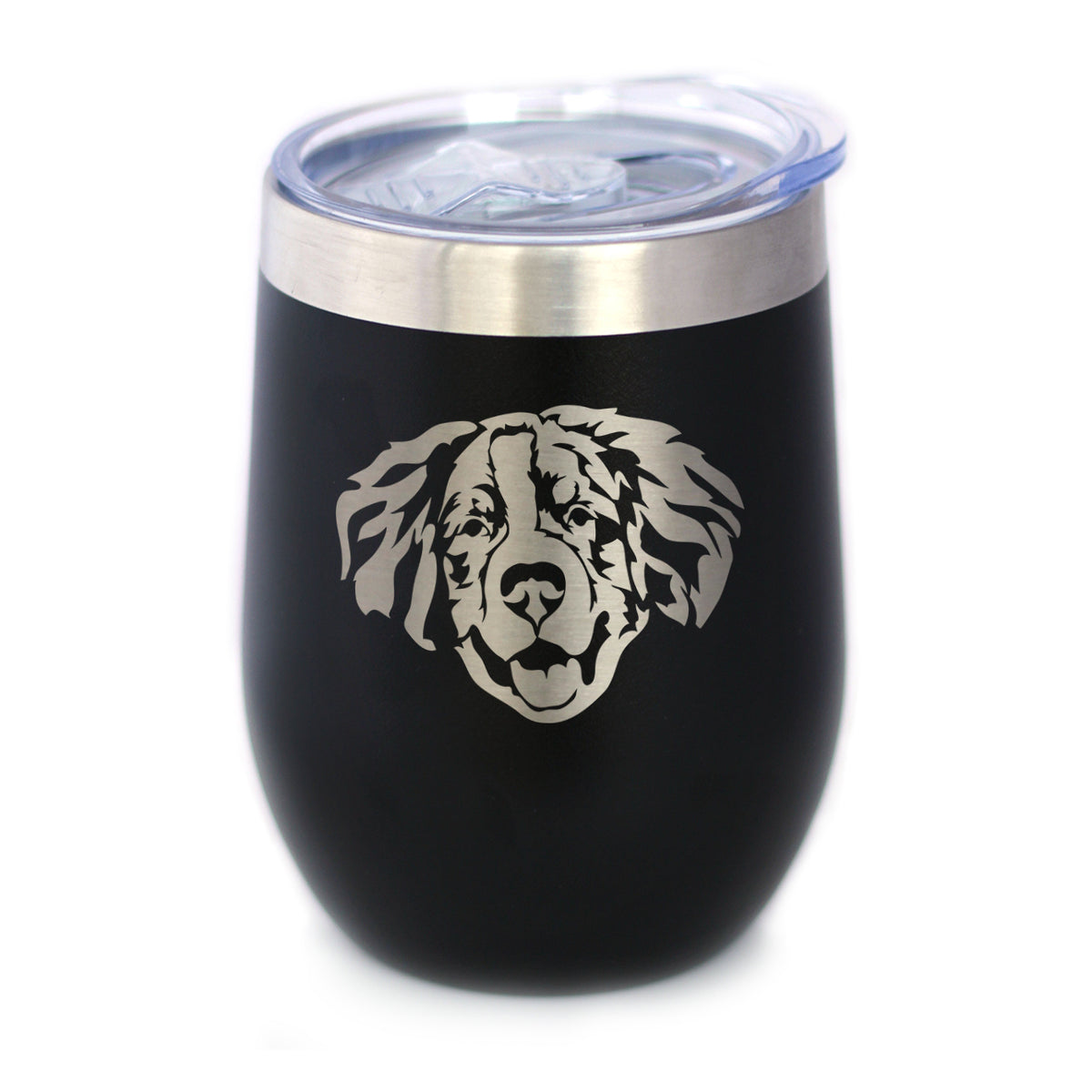 Bernese Mountain Dog Face - Wine Tumbler