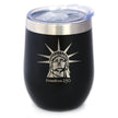Freedom 250 Statue of Liberty Profile Insulated Wine Tumbler - 12oz Stainless Steel Tumbler Official USA 250th Anniversary Merch