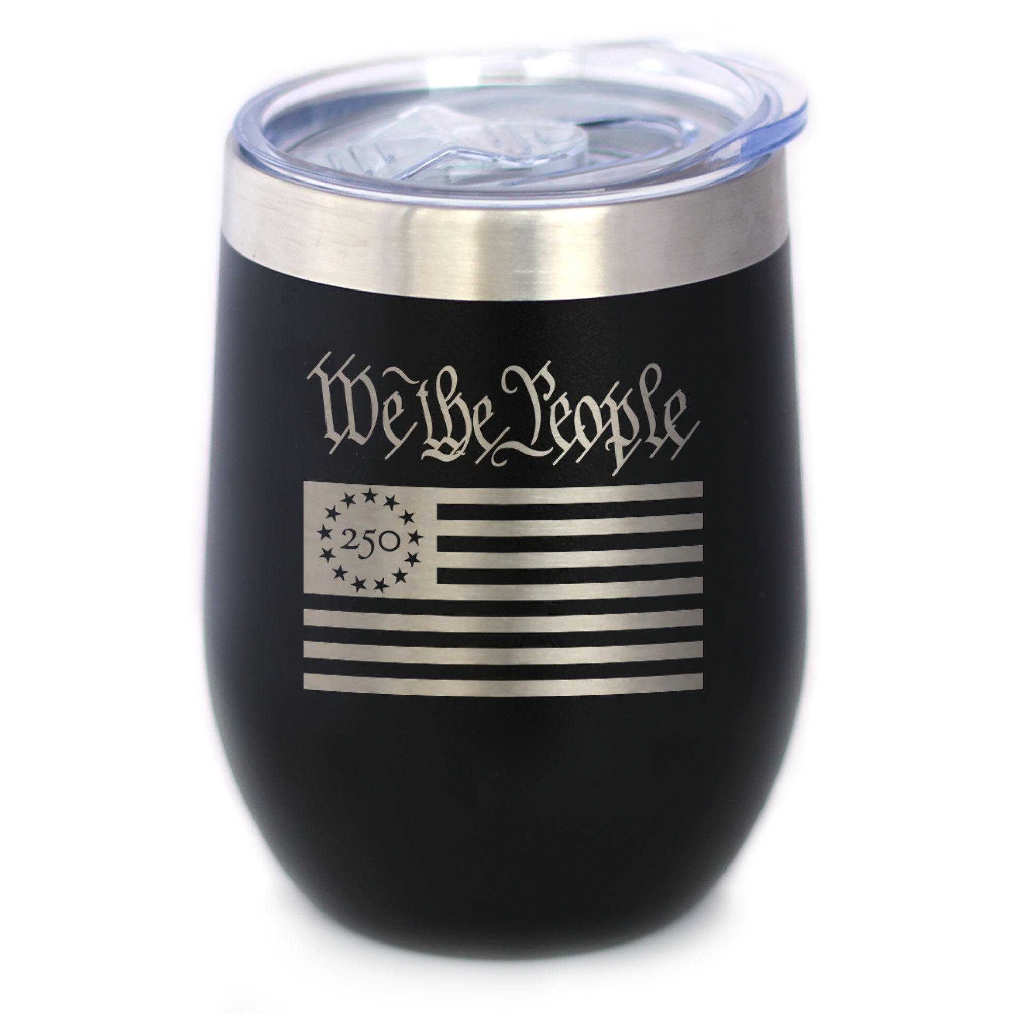 Freedom 250 We the People Insulated Wine Tumbler - 12oz Stainless Steel Tumbler Official USA 250th Anniversary Merch