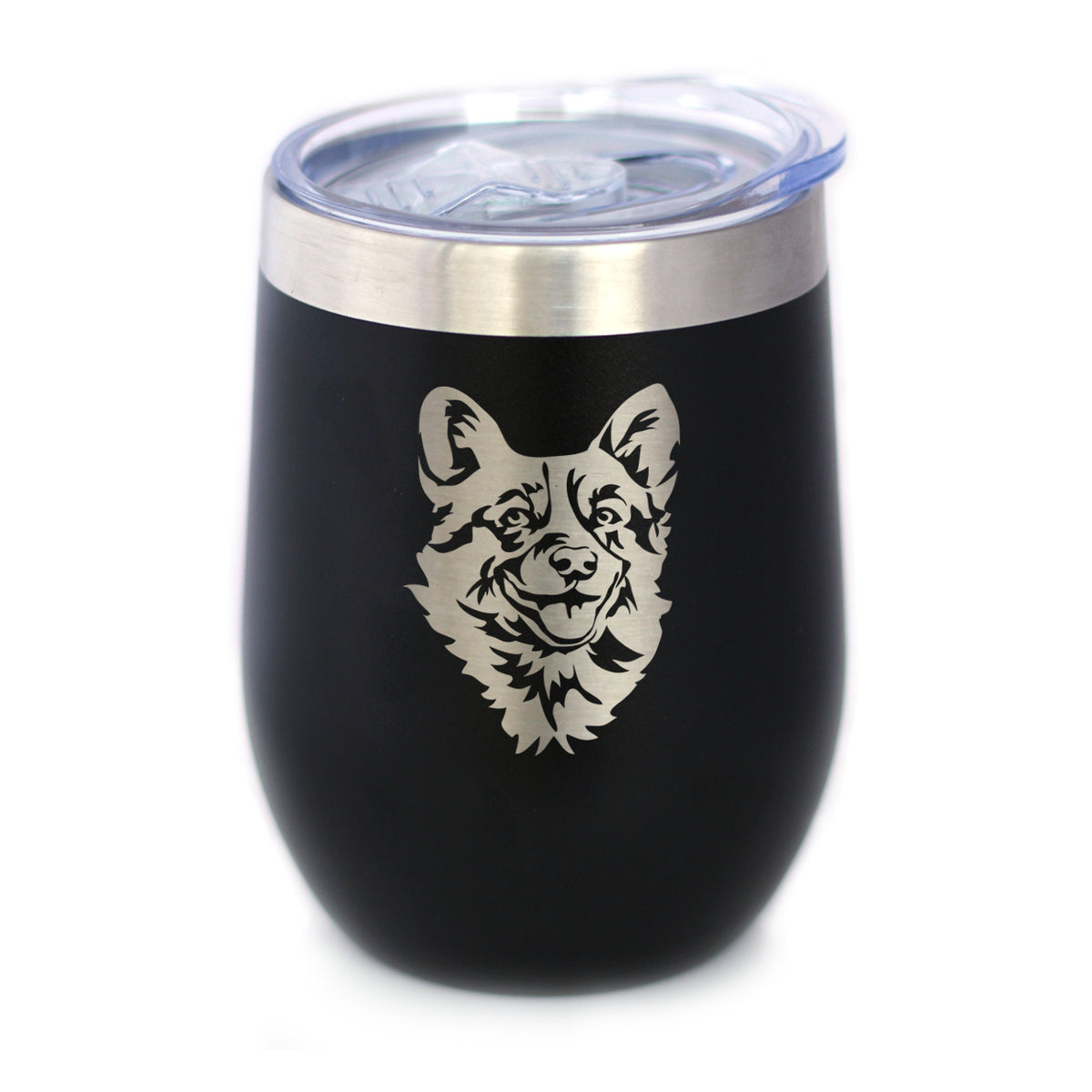 Welsh Corgi Face - Wine Tumbler