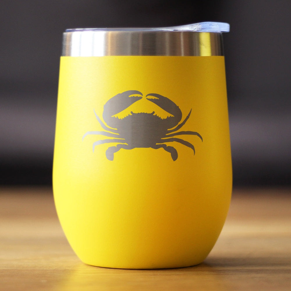 Crab - Cute Nautical Theme Gifts for Beach House - Wine Tumbler
