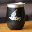 Dove Insulated Wine Tumbler with Sliding Lid Birds Decor, Accessories and Bird Themed Gifts for Bird Lovers 12oz Stainless Steel Tumbler