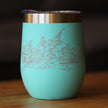 Freedom 250 Washington Crossing the Delaware Insulated Wine Tumbler - 12oz Stainless Steel Tumbler Official USA 250th Anniversary Merch