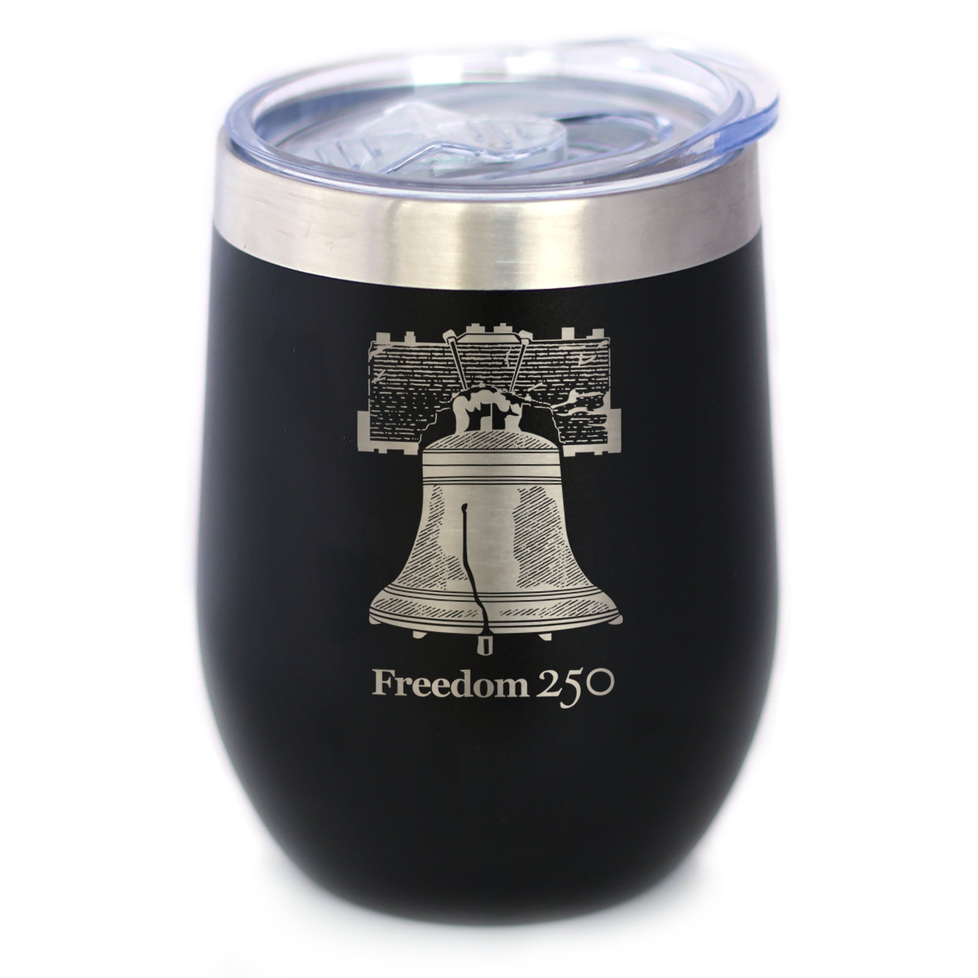 Freedom 250 Liberty Bell Insulated Wine Tumbler - 12oz Stainless Steel Tumbler Official USA 250th Anniversary Merch