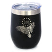 Freedom 250 Bald Eagle Insulated Wine Tumbler - 12oz Stainless Steel Tumbler Official USA 250th Anniversary Merch