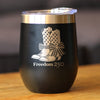 Freedom 250 Cowgirl Boots Insulated Wine Tumbler - 12oz Stainless Steel Tumbler Official USA 250th Anniversary Merch