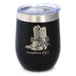 Freedom 250 Cowgirl Boots Insulated Wine Tumbler - 12oz Stainless Steel Tumbler Official USA 250th Anniversary Merch
