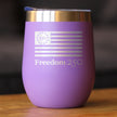 Freedom 250 Logo Insulated Wine Tumbler - 12oz Stainless Steel Tumbler Official USA 250th Anniversary Merch