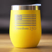 Freedom 250 Logo Insulated Wine Tumbler - 12oz Stainless Steel Tumbler Official USA 250th Anniversary Merch