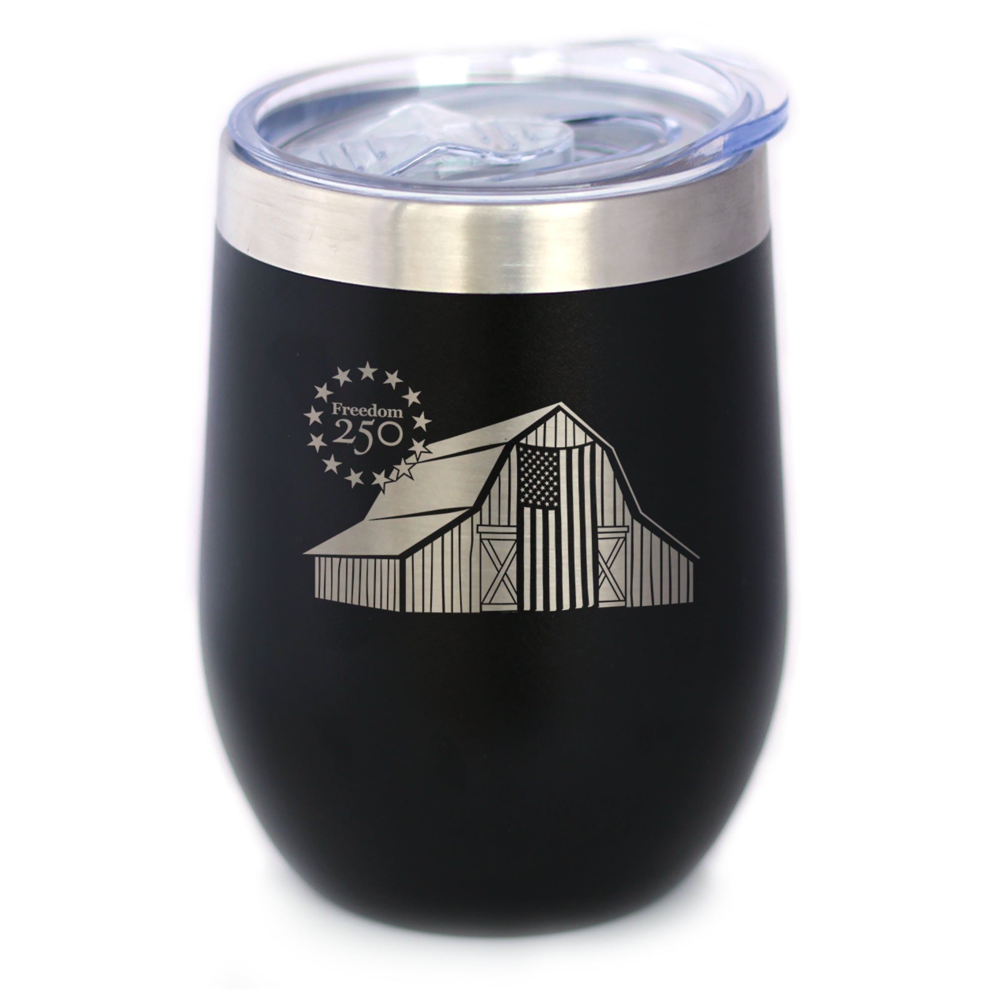 Freedom 250 Homestead Barn Insulated Wine Tumbler - 12oz Stainless Steel Tumbler Official USA 250th Anniversary Merch