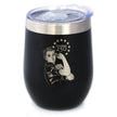 Freedom 250 Rosie the Riveter Insulated Wine Tumbler - 12oz Stainless Steel Tumbler Official USA 250th Anniversary Merch