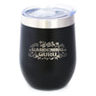 Gardening Guru Insulated Wine Tumbler with Sliding Lid Gardening Gifts for Gardeners 12oz Stainless Steel Tumbler