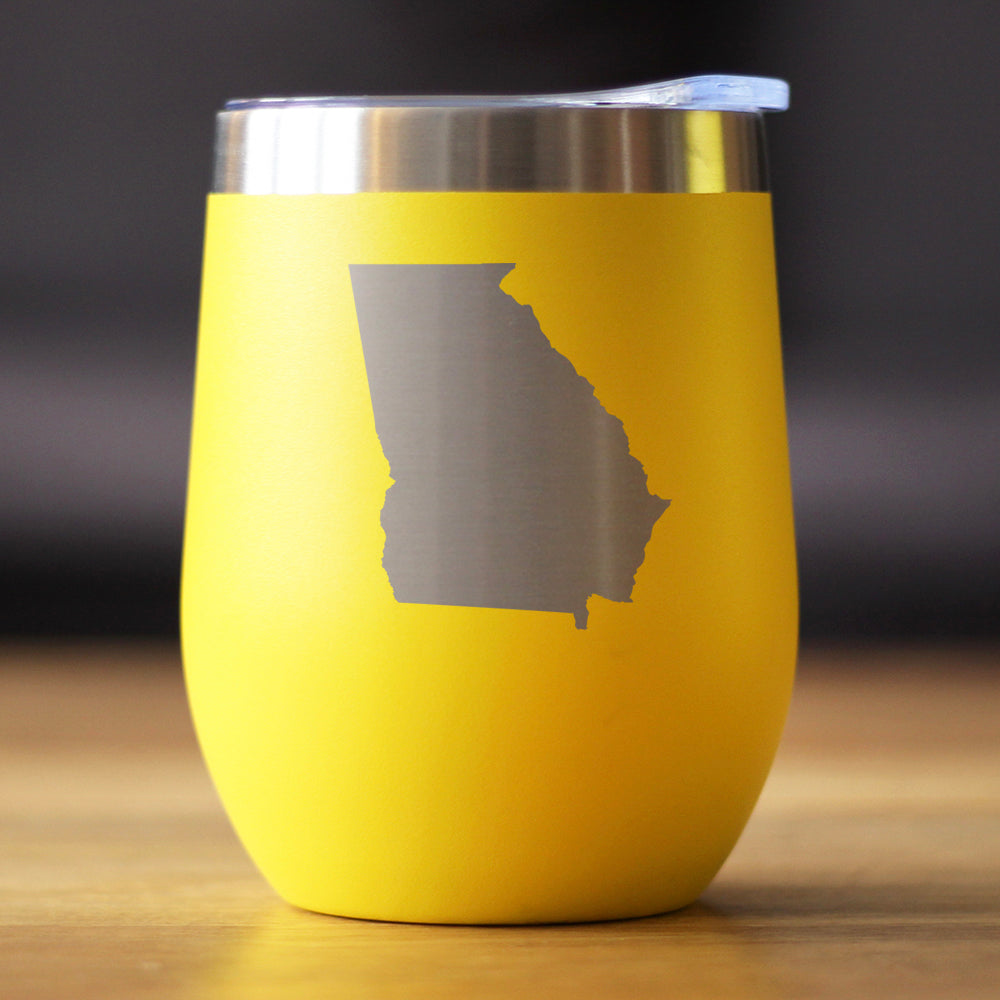 Georgia State Outline - Wine Tumbler