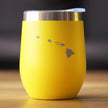 Hawaii State Outline - Wine Tumbler