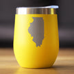 Illinois State Outline - Wine Tumbler