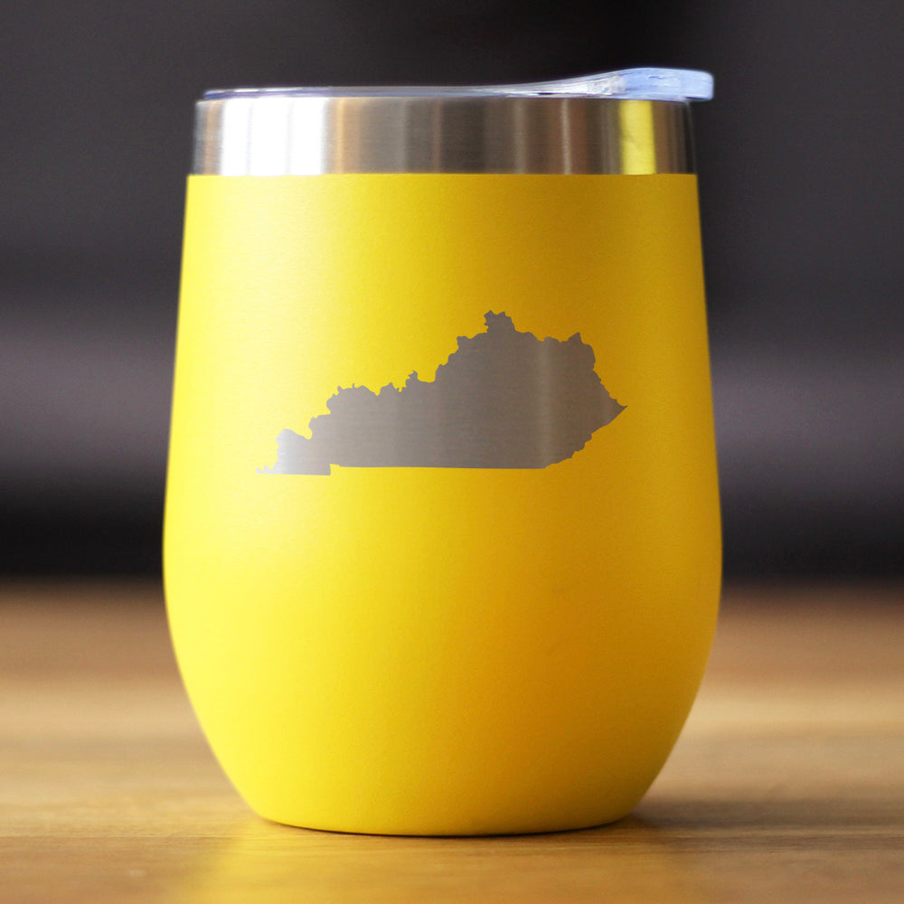 Kentucky State Outline - Wine Tumbler