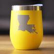 Louisiana State Outline - Wine Tumbler