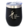 Mahjong Era - Insulated Wine Tumbler with Sliding Lid Themed Gifts for Mahjongers 12oz Stainless Steel Tumbler