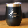 Mahjong Era - Insulated Wine Tumbler with Sliding Lid Themed Gifts for Mahjongers 12oz Stainless Steel Tumbler