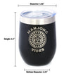 Mahjong Vibes - Insulated Wine Tumbler with Sliding Lid Themed Gifts for Mahjongers 12oz Stainless Steel Tumbler