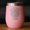 Mahjong Vibes - Insulated Wine Tumbler with Sliding Lid Themed Gifts for Mahjongers 12oz Stainless Steel Tumbler