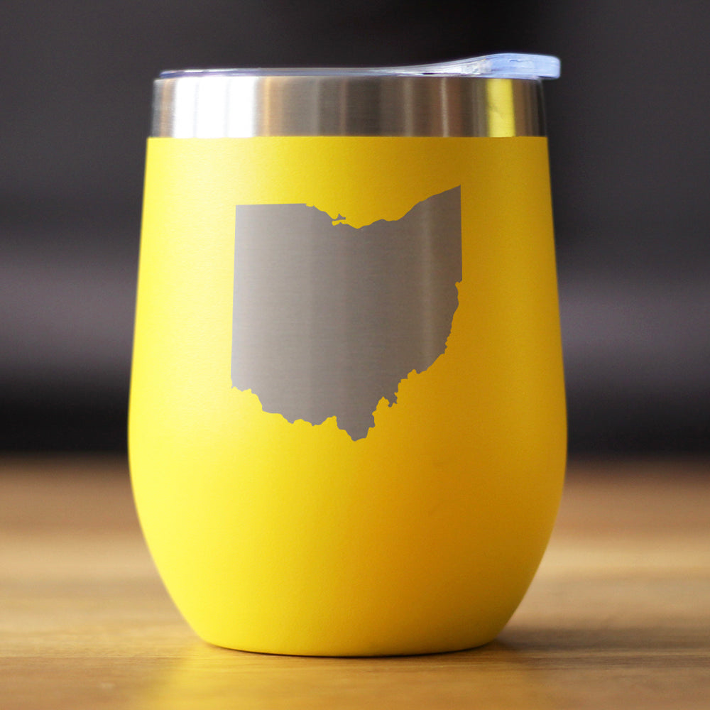 Ohio State Outline - Wine Tumbler