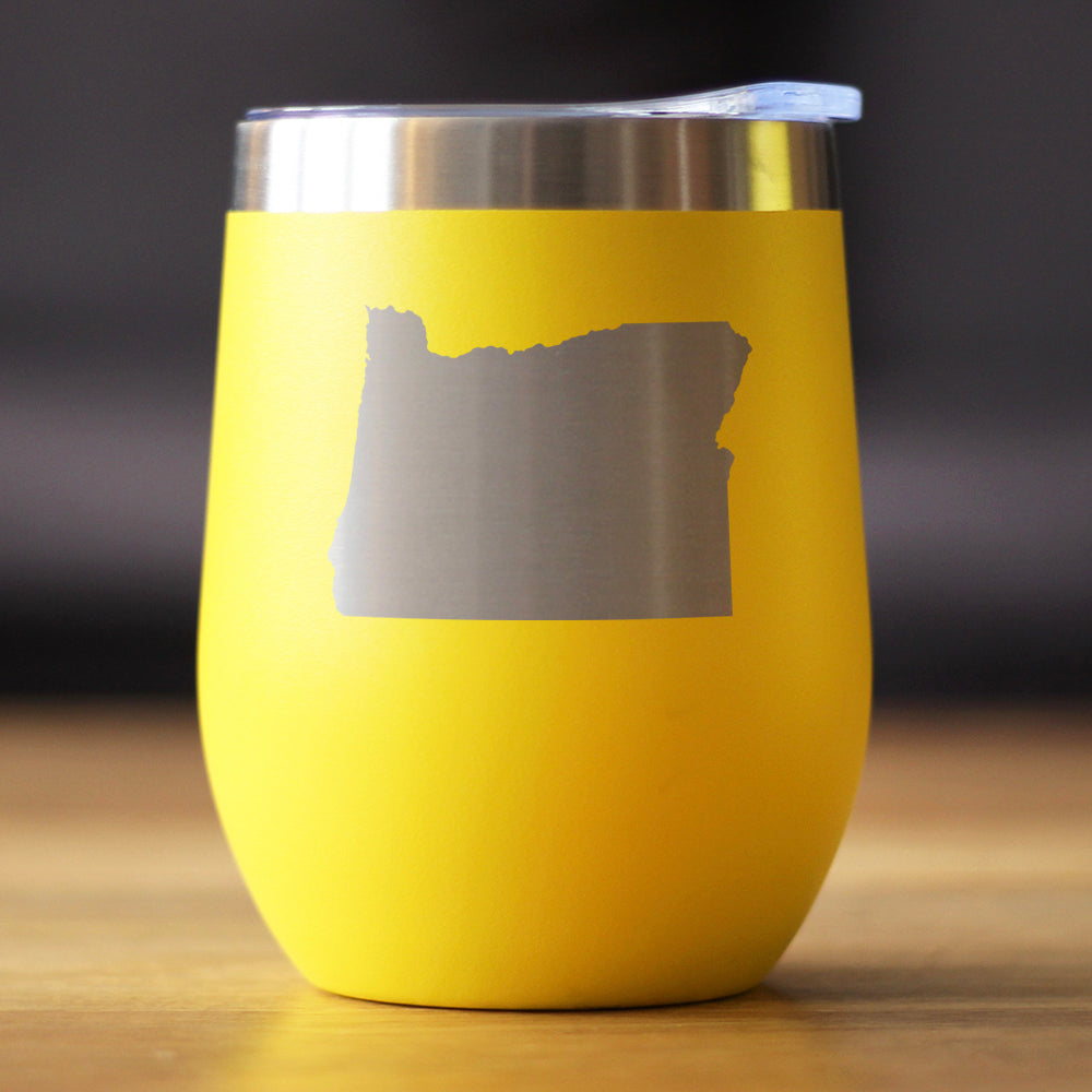 Oregon State Outline - Wine Tumbler