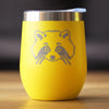 Raccoon Face - Wine Tumbler Cup with Sliding Lid - Stainless Steel Insulated Mug - Cute Raccoon Gifts for Animal Lovers