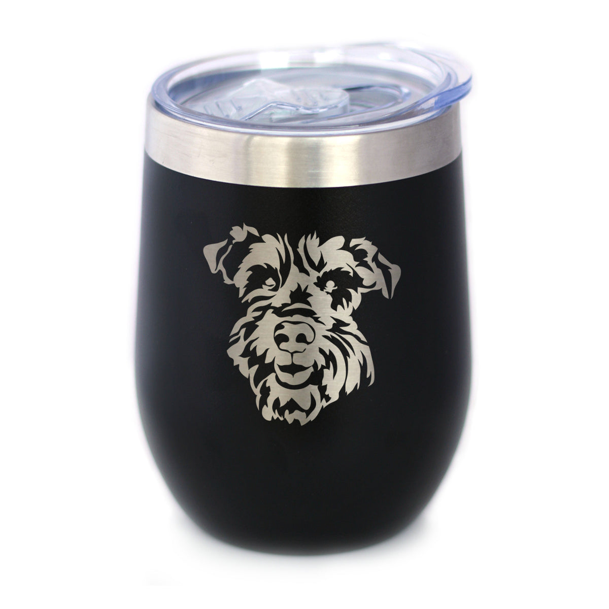 Schnauzer Face - Wine Tumbler