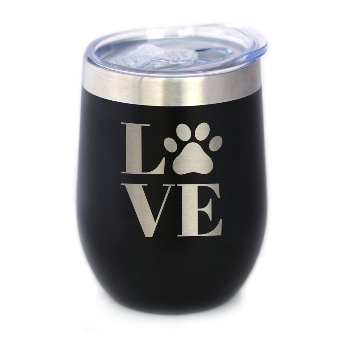 LOVE Paw Print - Wine Tumbler