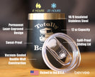 Totally Booked - Wine Tumbler Glass with Sliding Lid - Stainless Steel Travel Mug - Unique Reading Gifts for Women and Men Readers