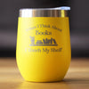 Touch My Shelf - Wine Tumbler with Sliding Lid - Stemless Stainless Steel Insulated Cup - Lovers of Reading & Books Outdoor Mug