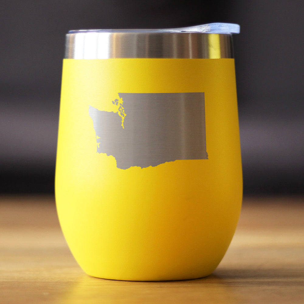 Washington State Outline - Wine Tumbler