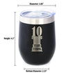 10th Anniversary Party Decor Insulated Wine Tumbler with Sliding Lid 10 Years Strong 12oz Stainless Steel Tumbler