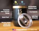 15th Anniversary Party Decor Insulated Wine Tumbler with Sliding Lid 15 Years Strong 12oz Stainless Steel Tumbler