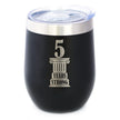 5th Anniversary Party Decor Insulated Wine Tumbler with Sliding Lid 5 Years Strong 12oz Stainless Steel Tumbler
