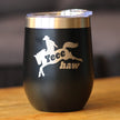 Yeehaw Insulated Wine Tumbler with Sliding Lid Rodeo Party Decorations & Western Home Decor 12oz Stainless Steel Tumbler